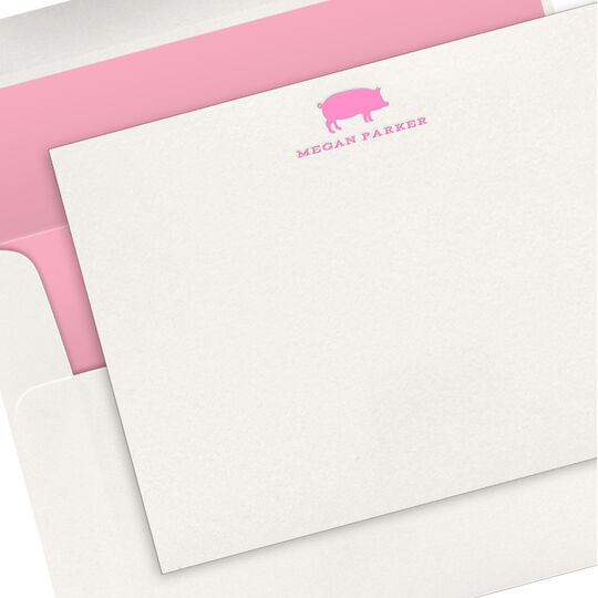 Animal Motif of Choice Flat Note Cards - Letterpress